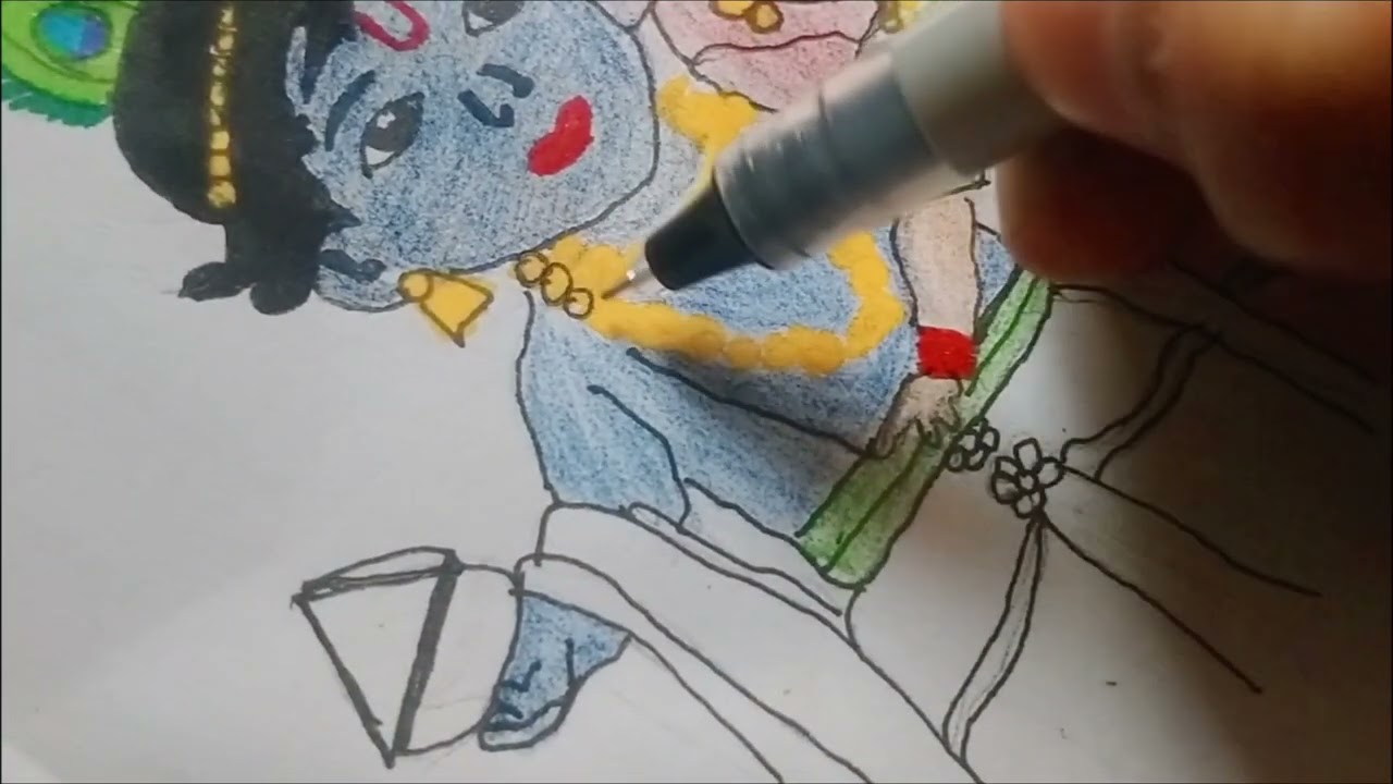 Radha krishna drawing 🙏🌸