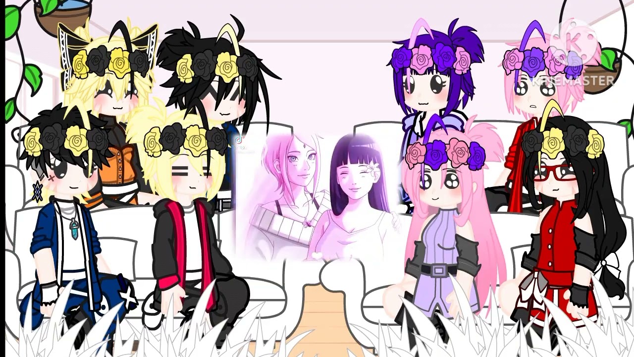 (Filhos de 🍅Sasunaru🍜 React naruto and sasuke ) +Hinata and Sakura🌸 (contém um rap) 