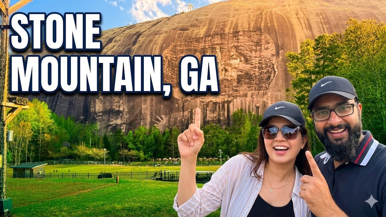Stone Mountain Park Travel Vlog | Watch in Stunning 4K 🌄 |  #travel #couple #youtube #georgia
