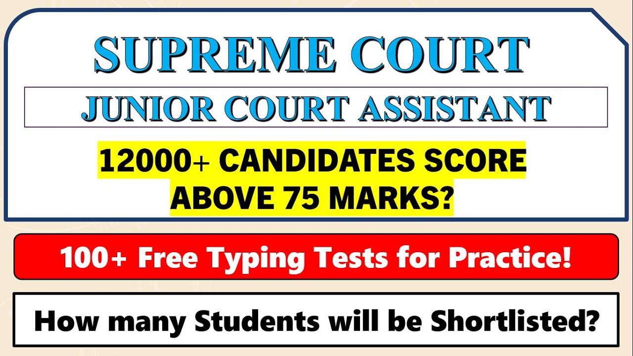 SCI JCA 2025 Candidates Marks Wise Data Released!