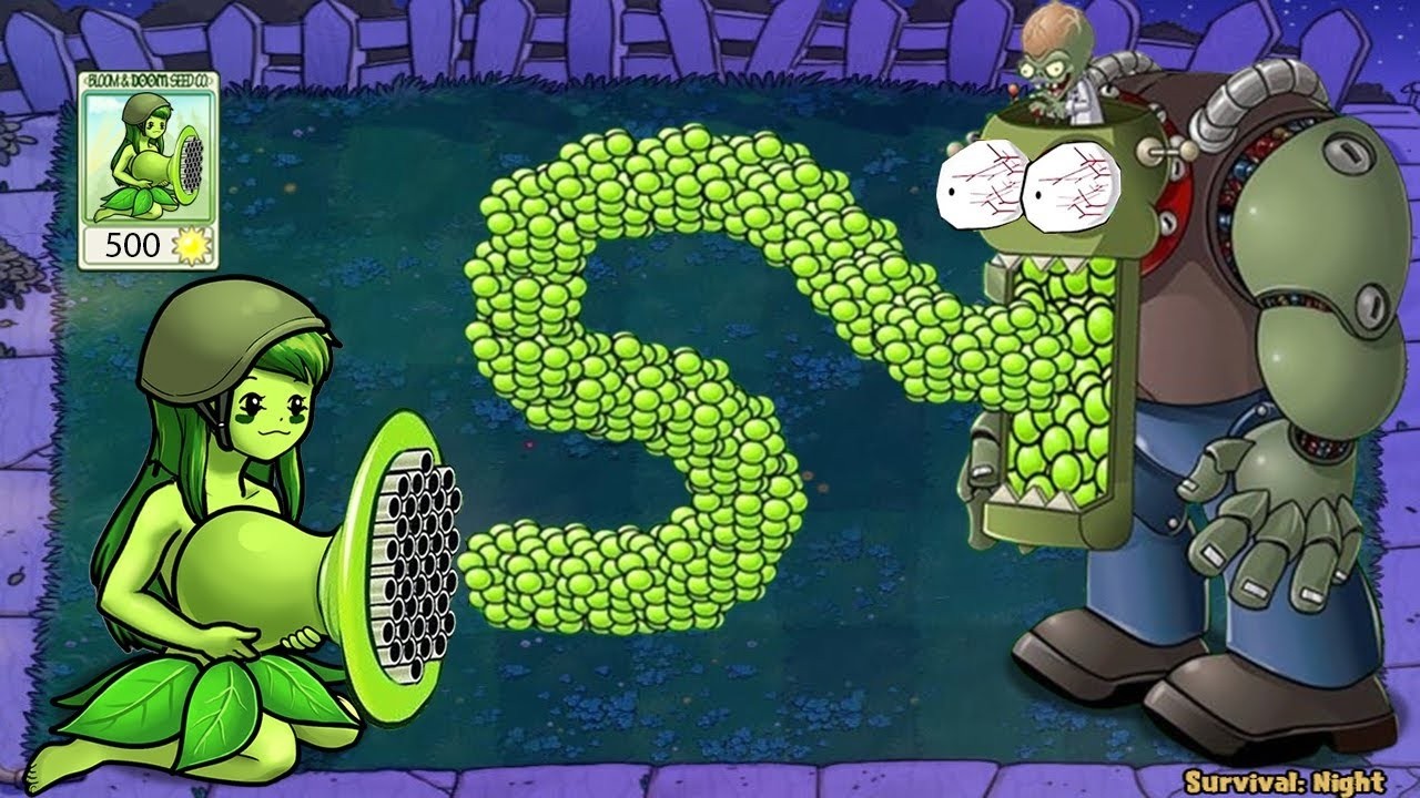1 Gatling Girl vs Dr Zomboss vs Giga Gargantuar - Plants vs Zombies Hack