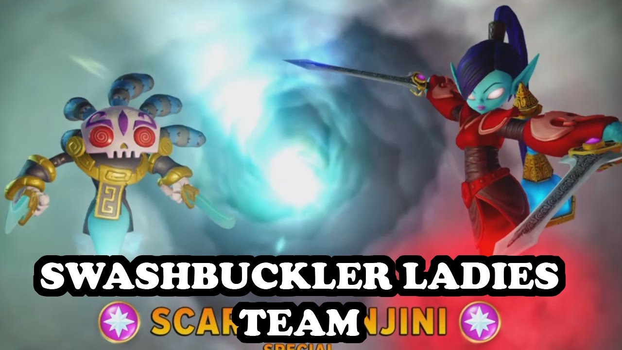 Skylanders Imaginators - Bad Juju & Scarlet Ninjini GAMEPLAY - SWASHBUCKLER LADIES TEAM