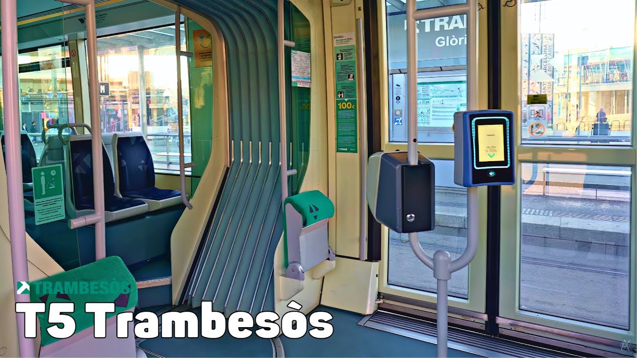 T5 Trambesòs - Tranvia de Barcelona - Полное путешествие