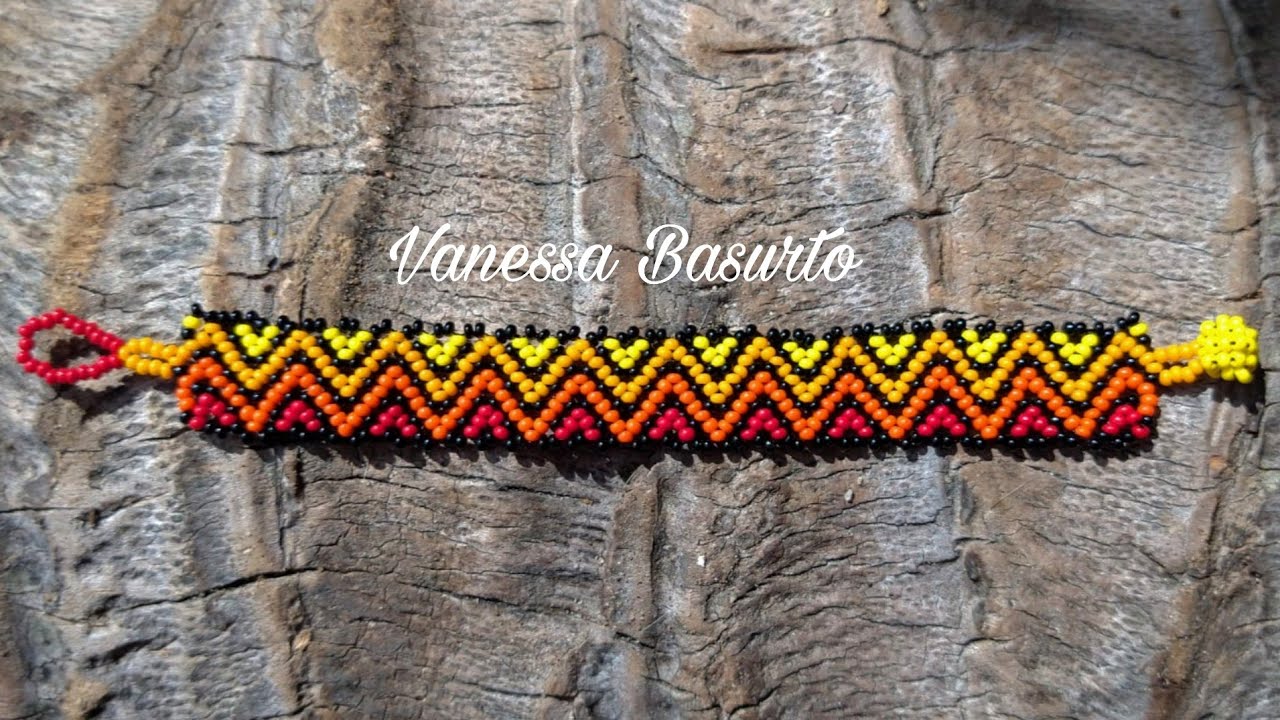 PULSERA DE CHAQUIRAS/MOSTACILLAS EN ZIGZAG (FACIL DE REALIZAR)| Easy Zigzag Bead bracelet