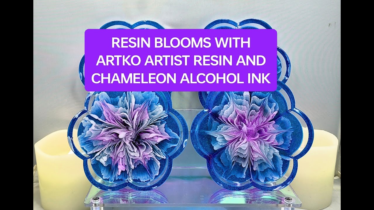 146-Resin Bloom Try With Chameleon and Normal Alcohol Inks