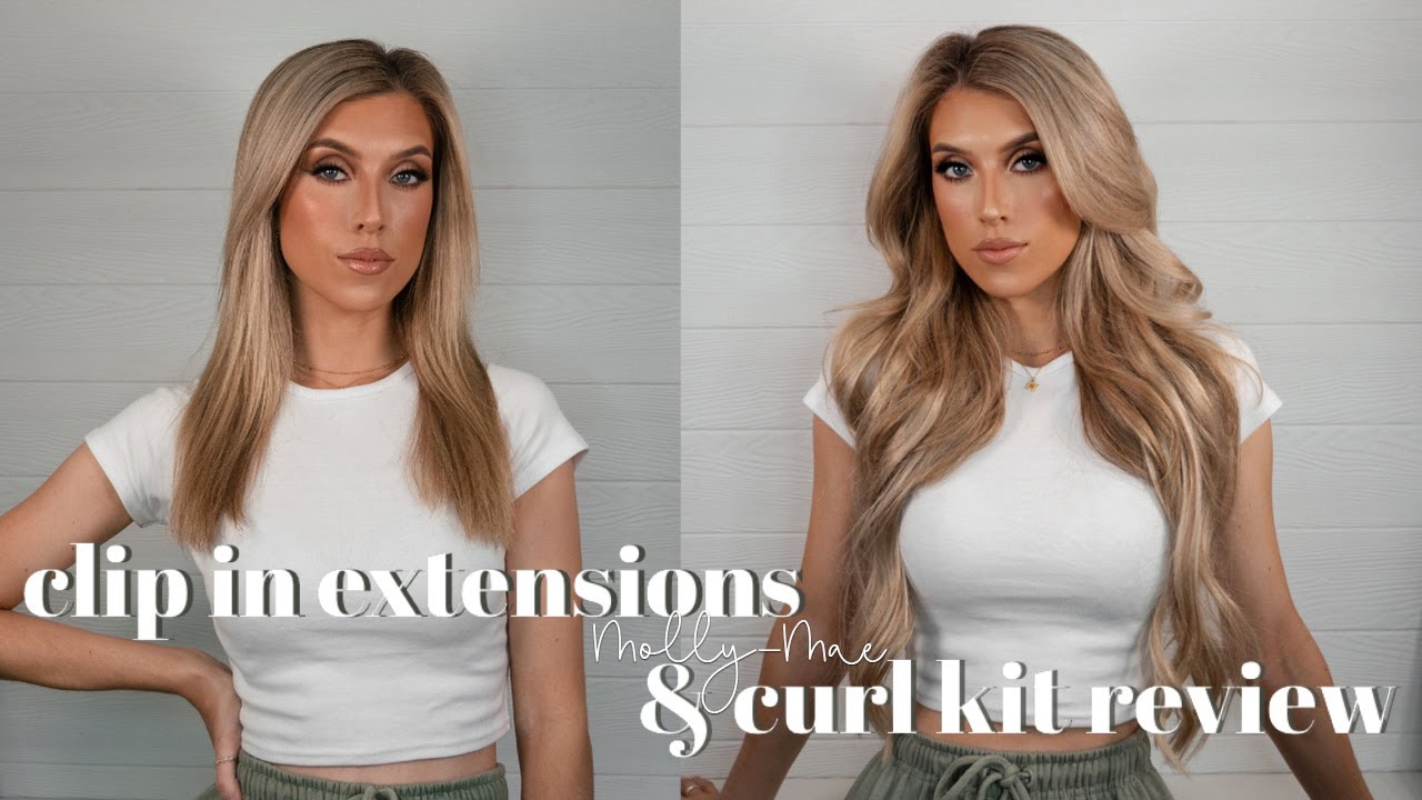 BEAUTY WORKS CLIP IN EXTENSIONS & MOLLY-MAE CURL KIT VOLUME 2 REVIEW | How I apply and style them!