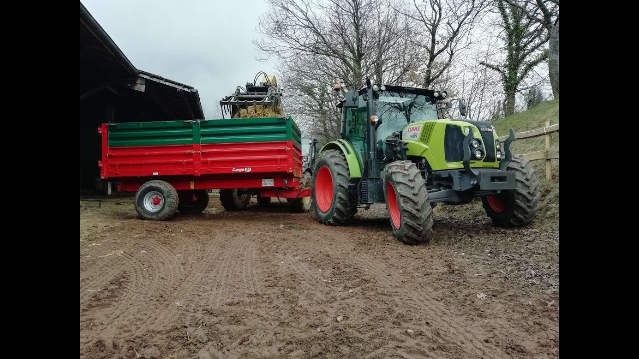 Transport de Fumier 2020 / CAT TH 407 / Claas Arion 420