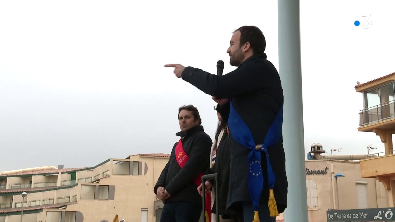 Port-la-Nouvelle (Aude) - manifestation contre les travaux d'extension du port