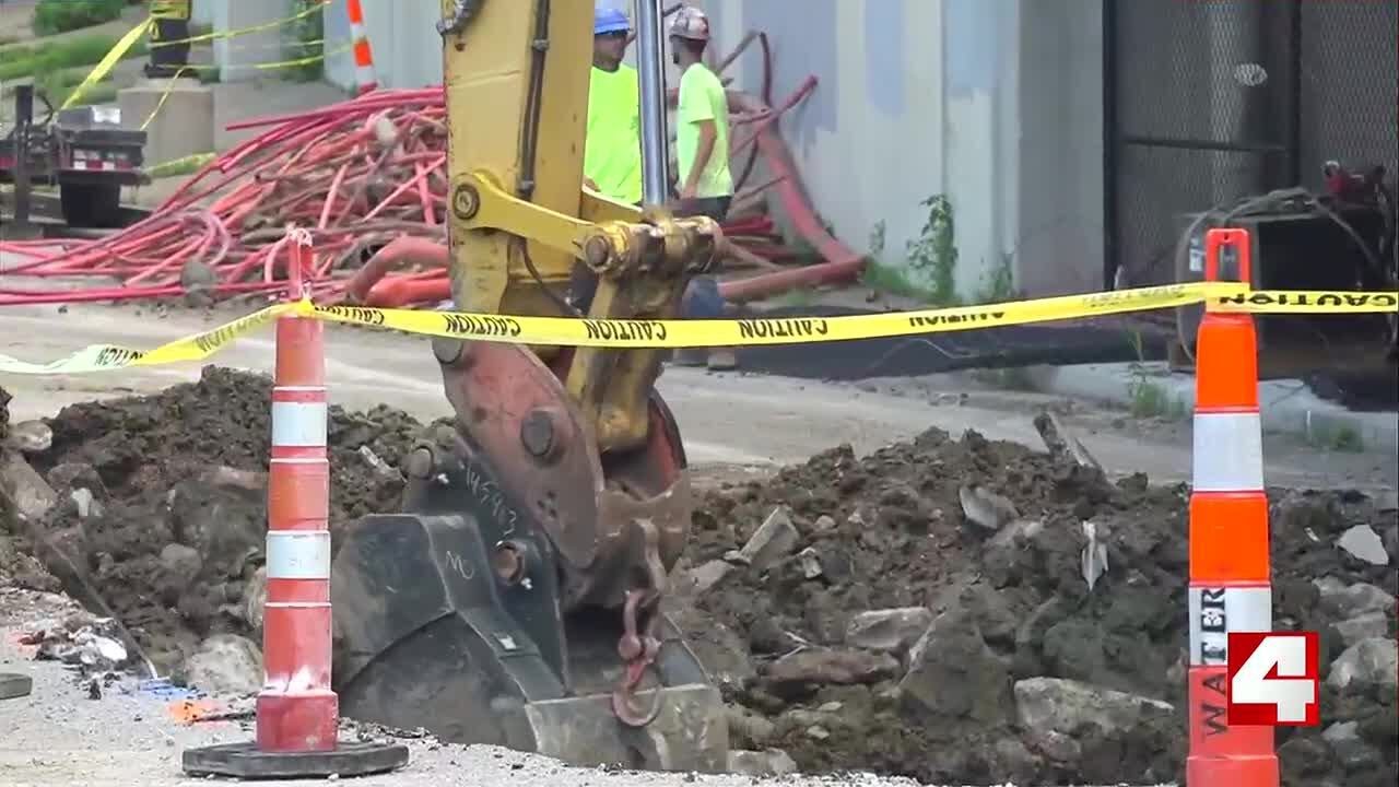 Downtown St. Louis sinkhole repairs continue; reopening timeline for I-44 unclear