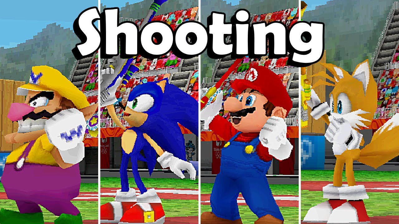 Mario & Sonic at the Olympic Games [DS] - Shooting (All Characters)