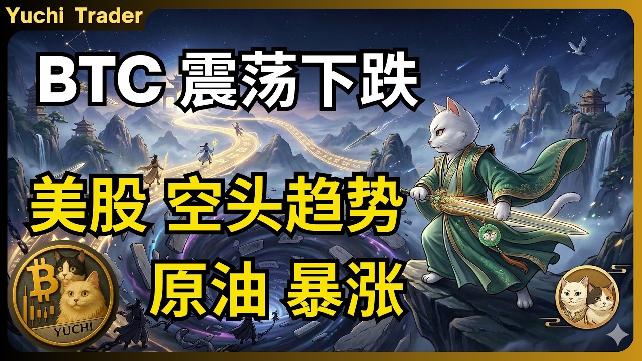 BTC 震荡下跌，美股进入空头趋势，原油暴涨/比特币行情分析/bitcoin价格行为分析(BTC/ETH/比特币/以太坊/bitcoin/ethereum行情分析)