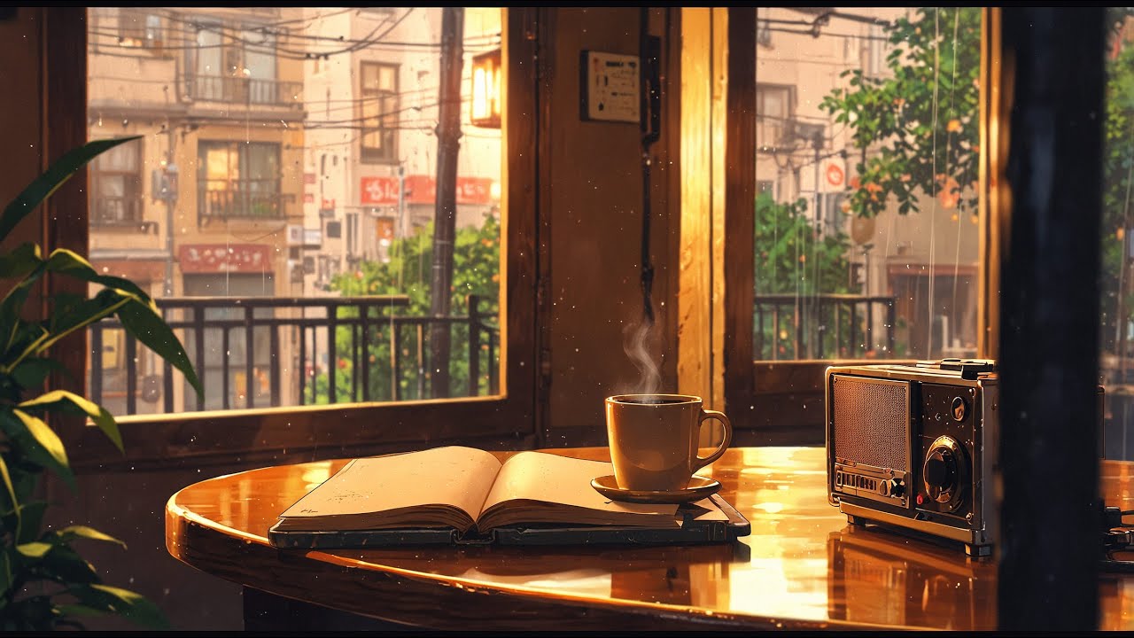 ☕ Cozy Reading Lo-Fi — Soft Rain & Coffee Shop Ambience for Study, Focus & Relaxation