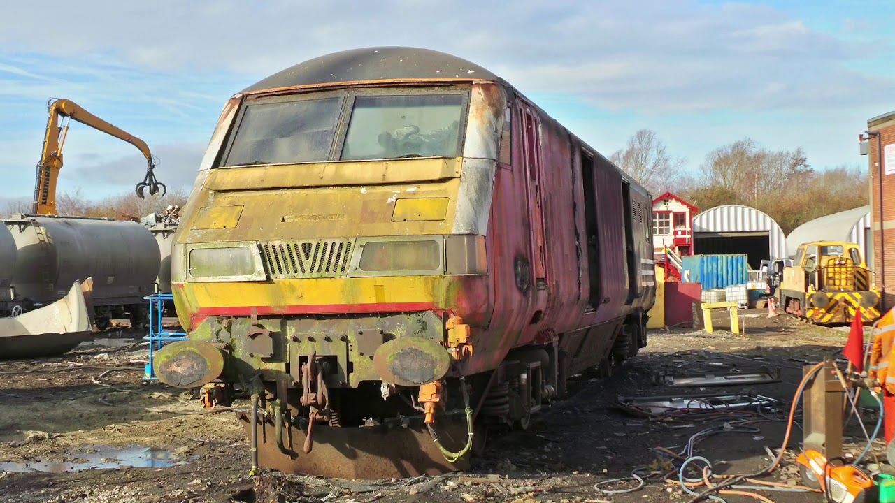 Trains at the scrap yard