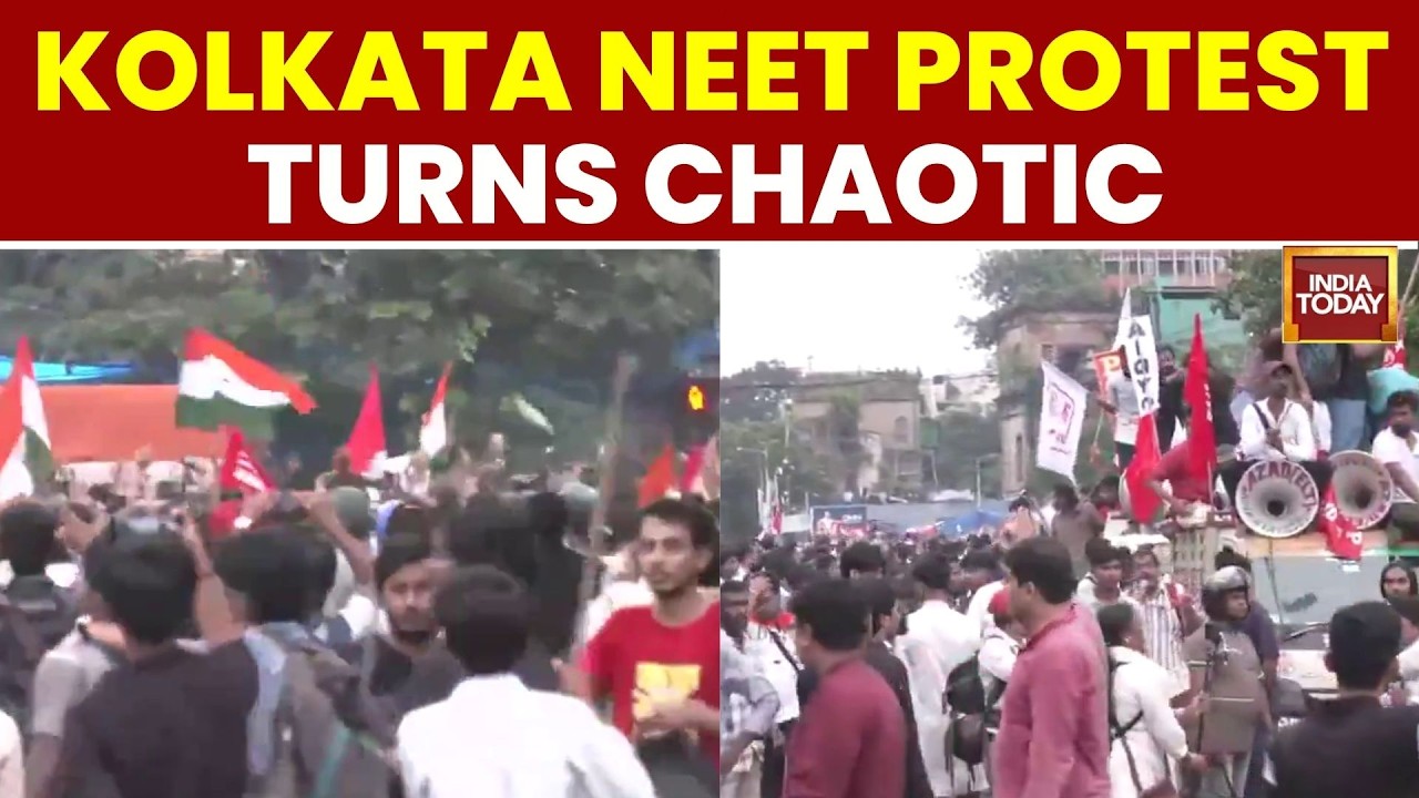 NEET Row Escalates! Protesters Seen Throwing Bottles in Kolkata | India Today