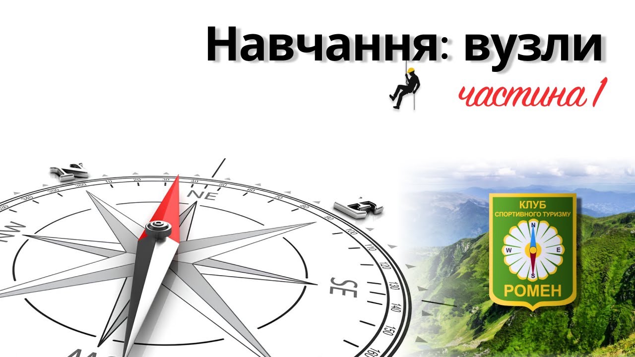 Як в'язати вузли: UIAA, Рифовий, Подвійний рибацький, Контрольний, Брамшкотовий, Грейпвайн