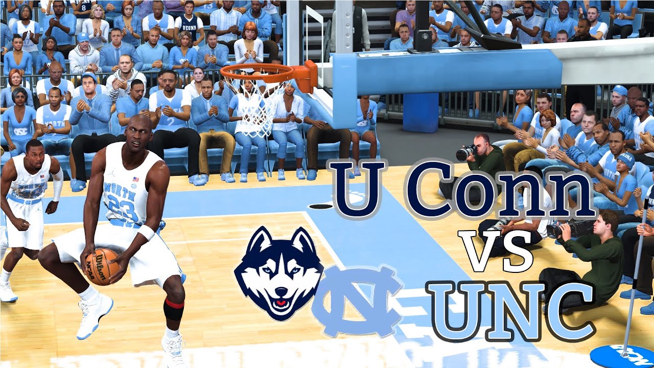 UConn vs North Carolina - College Basketball Simulation Preseason Highlights