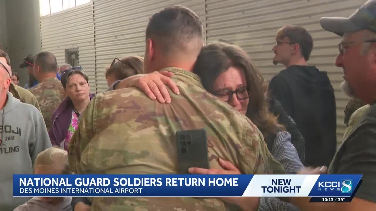 Iowa National Guard soldiers return home to emotional reunions in Des Moines