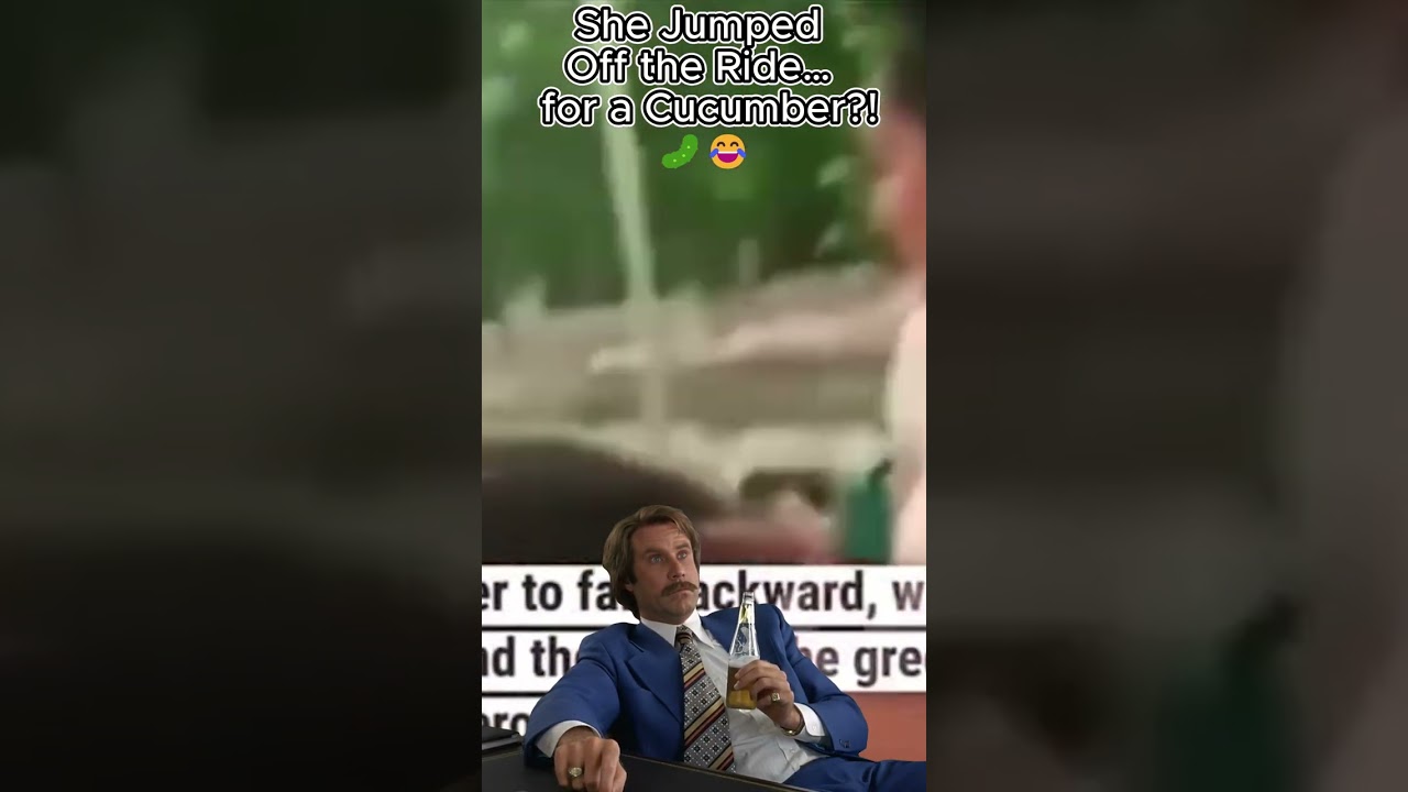 She Jumped Off the Ride&hellip; for a Cucumber?! 🥒😂