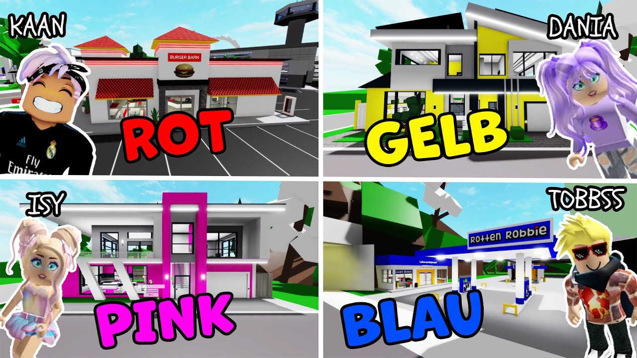 5 YOUTUBER DÜRFEN SICH NUR BEI 1 FARBE in Brookhaven VERSTECKEN! Dania, IsyCheesy, Flauschi, Tobbss