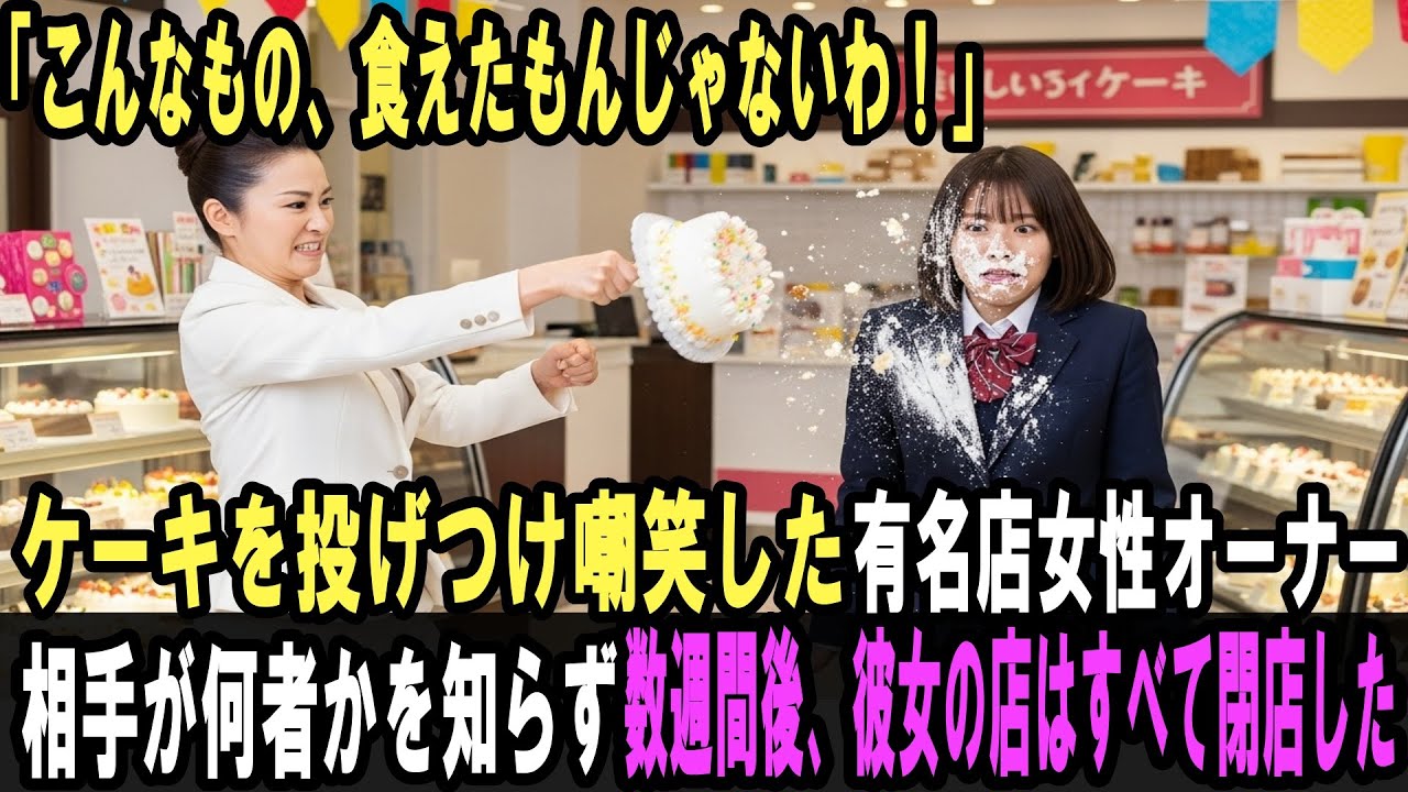 ケーキを投げつけ嘲笑した有名店女性オーナー。相手が何者か知らず、数週間後、彼女の店はすべて閉店した