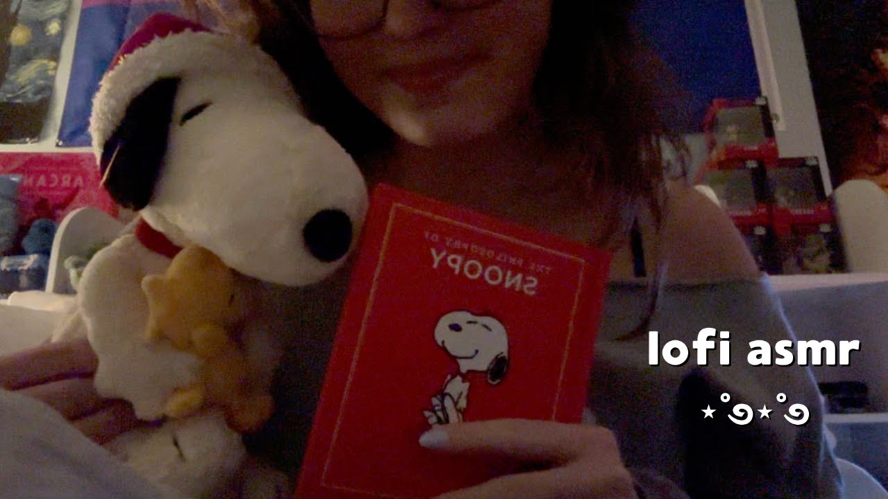 snoopy asmr ˚ ⋅૮₍ › ˕ ‹ ₎ა ⋅˚⋅ (book tapping, fabric scratching, and more!)