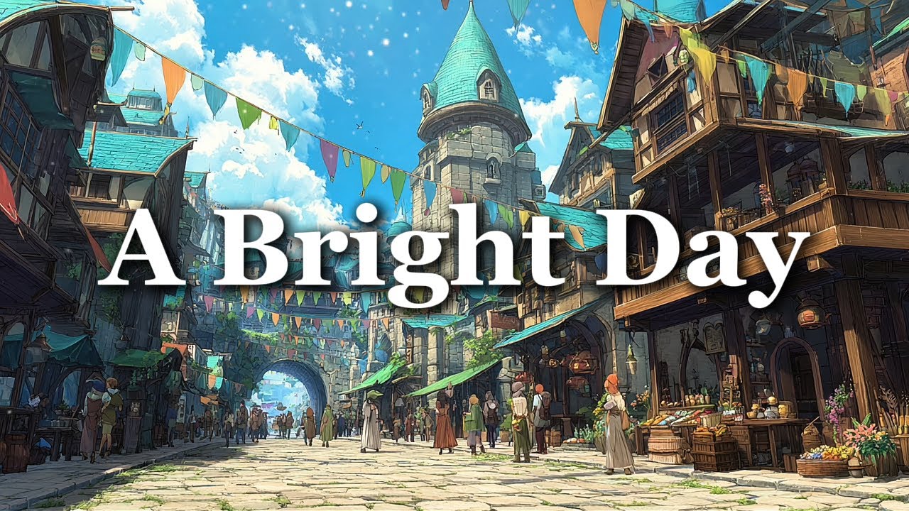 [Celtic BGM] 햇살 가득한 중세 판타지 마을의 하루, 밝은 켈트 음악 모음 | A Bright Day in a Medieval Fantasy Town🌿