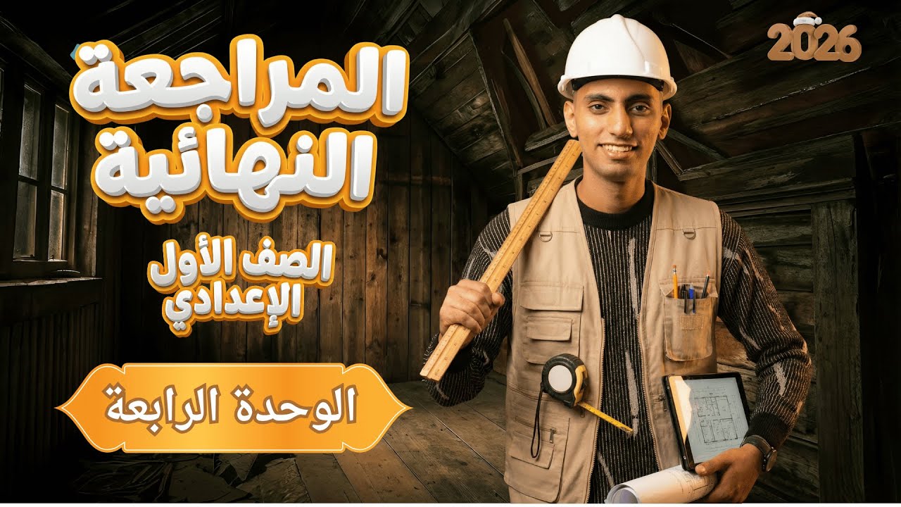 مراجعة النهائية الوحدة الرابعة كاملة جميع الافكار رياضيات اولى اعدادي 2026 الترم الاول