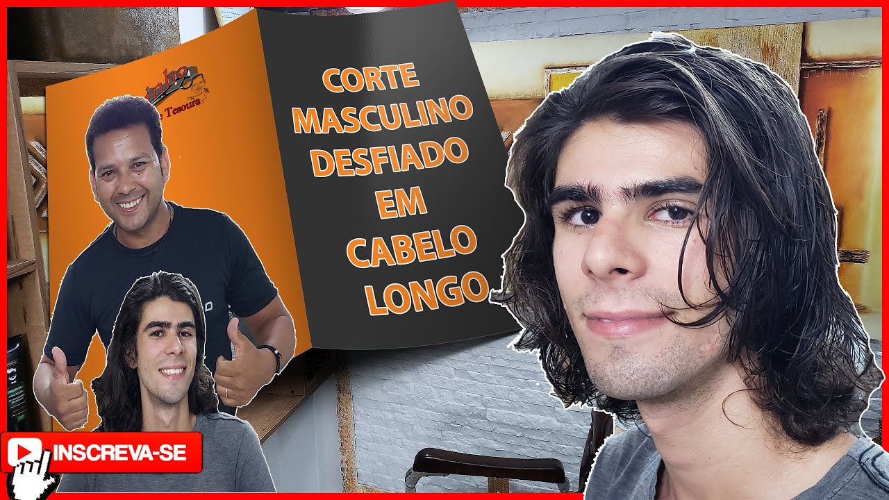 Corte Masculino Desfiado em Cabelo Longo (Passo-a-passo)