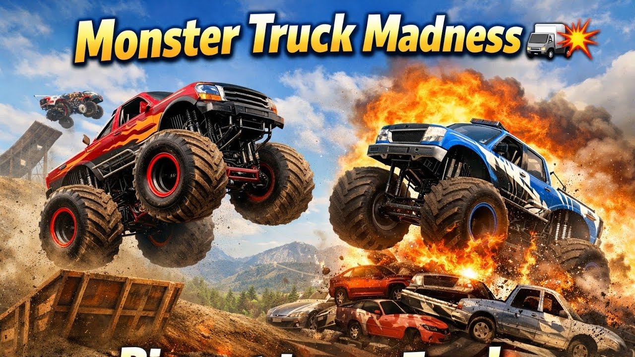 Monster Truck Madness – Biggest Jumps & Epic Crashes (BeamNG Drive)