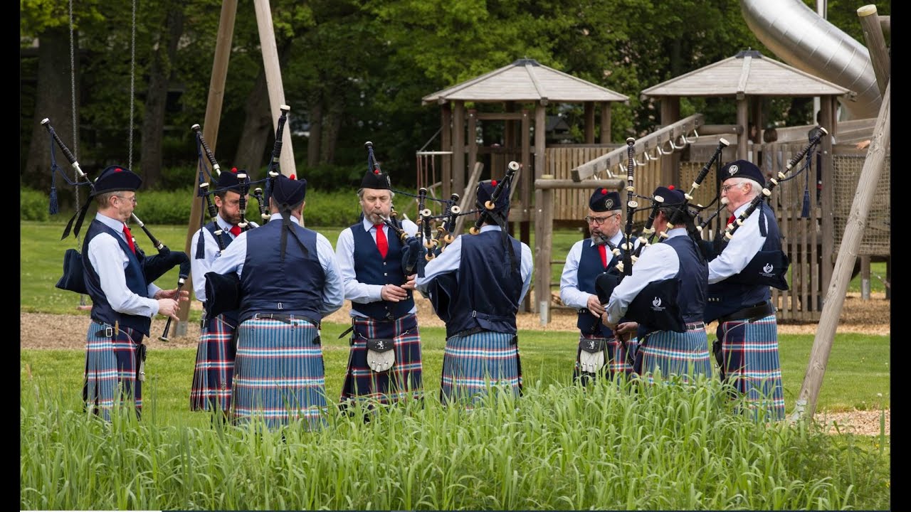 The Luxembourg Pipe Band in Mersch on May 6th, 2023