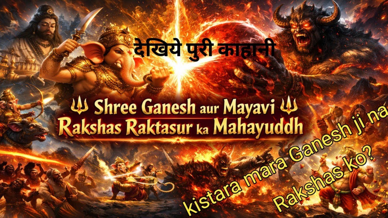 Shree Ganesh aur Mayavi Rakshas Raktasur ka Mahayuddh | Rakshas aur Shree Ganesh ka Divya Yuddh 