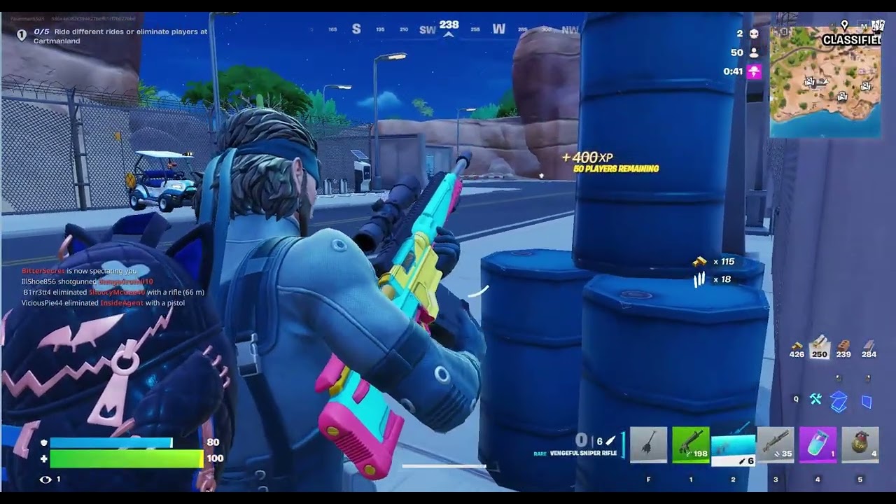 Trying to get a win as a noob in fortnite