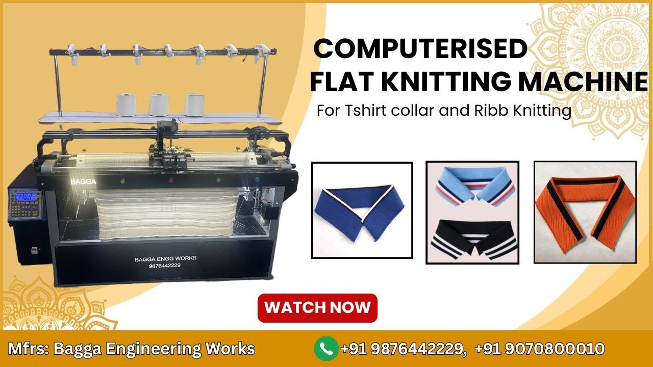 TSHIRT COLLAR MAKING COMPUTERISED  KNITTING MACHINE, cost Rs3/collar, price starting @ Rs1,40000