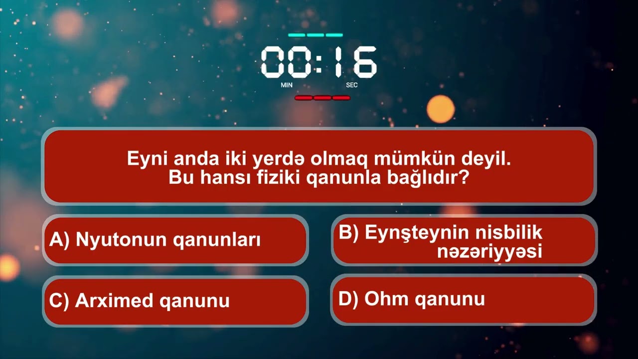 25 Maraqlı Sual – Öz Biliklərini Sına! | Bilik Yarışı 🇦🇿