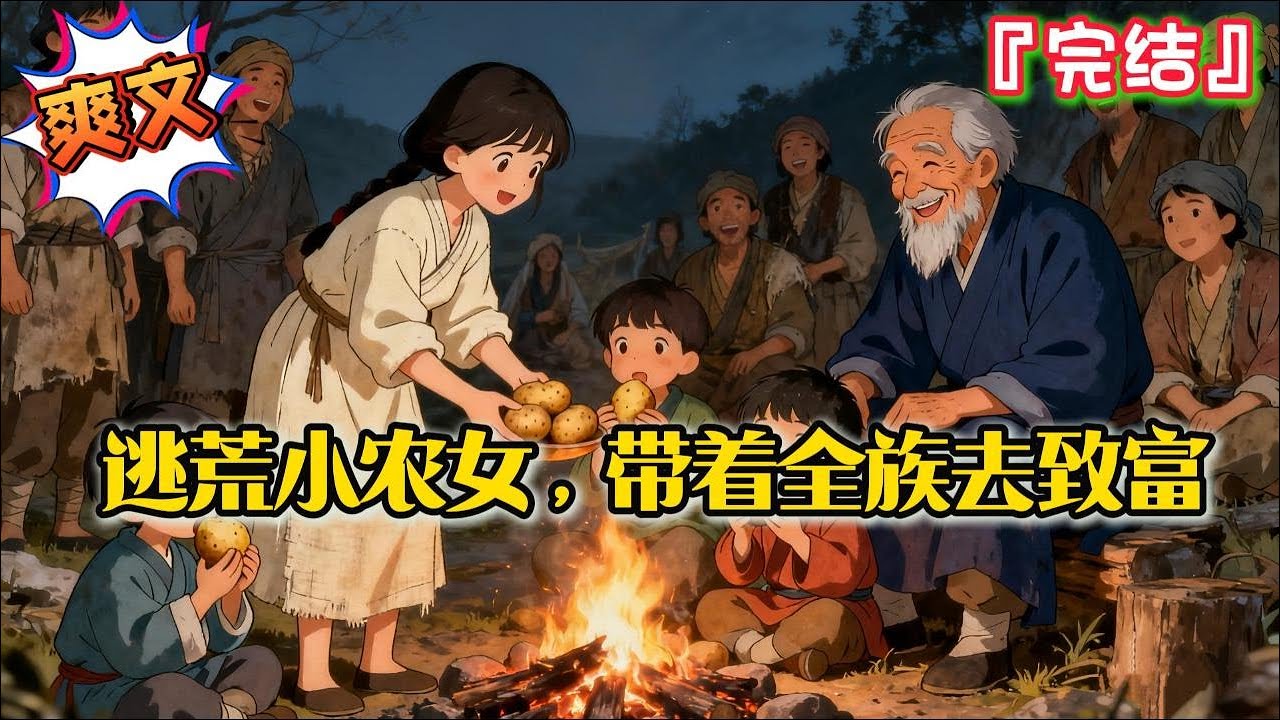 完结《逃荒小农女，带着全族去致富》一朝穿越逃荒，意外开启神秘种植系统，一家老小吃饱又穿暖… #爽文 #小说 #有聲書 #有声小说 #完结文 #有声书 #完結 #穿越 #逃荒 #种田 #古代言情 #系统