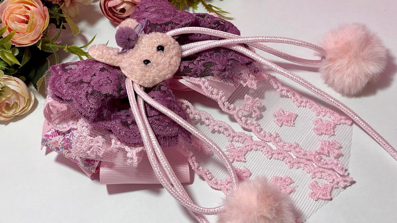 Lazo conejo rosa video No. 1163 creaciones Rosa Isela 