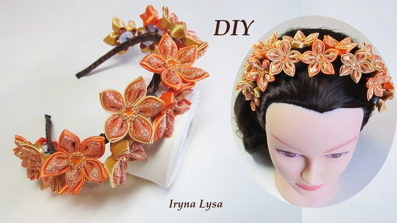 How To Make A Flower Crown, DIY Kanzashi Flowers