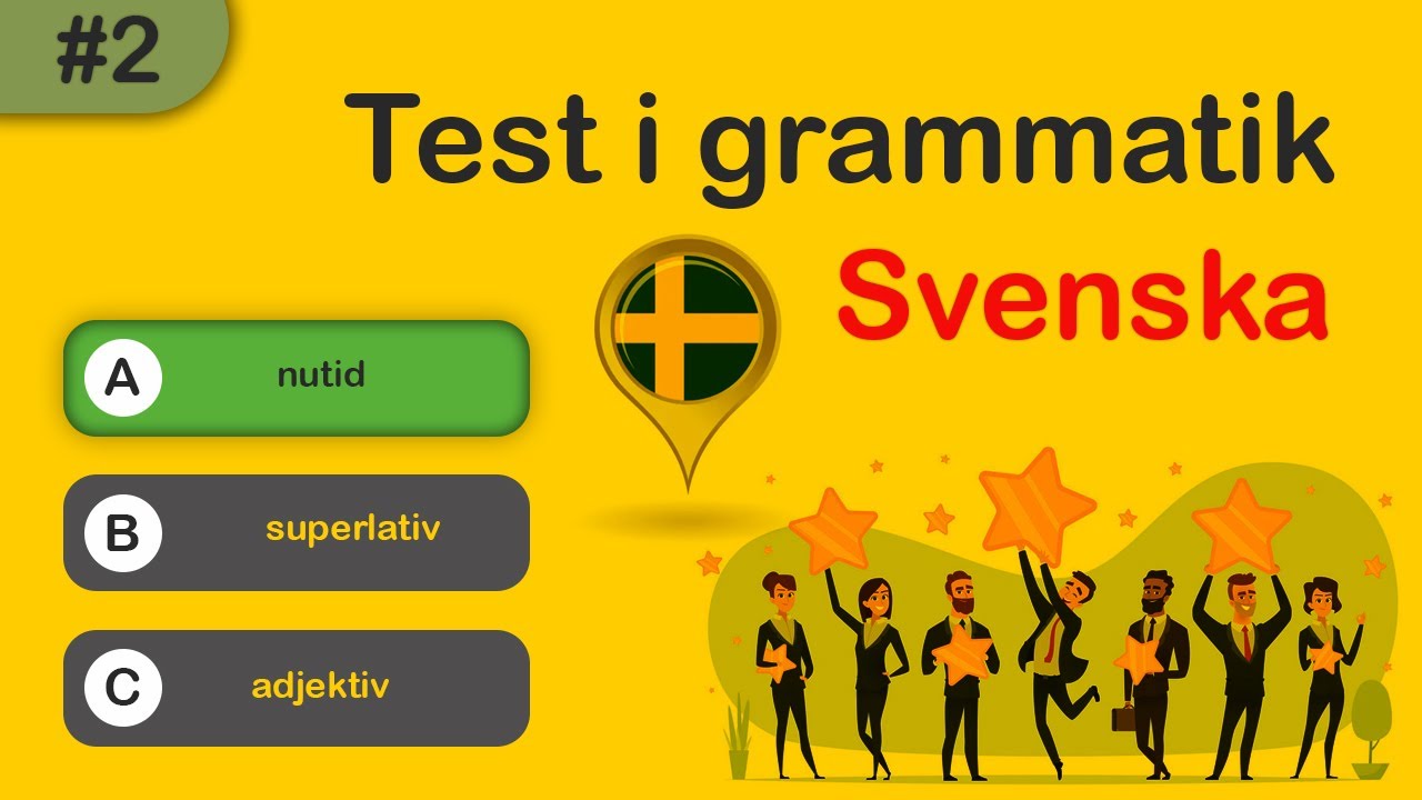 Test i grammatik #2 | Svenska grammatik ordföljd | ( Lär dig grammatik! )😍✌💪✍