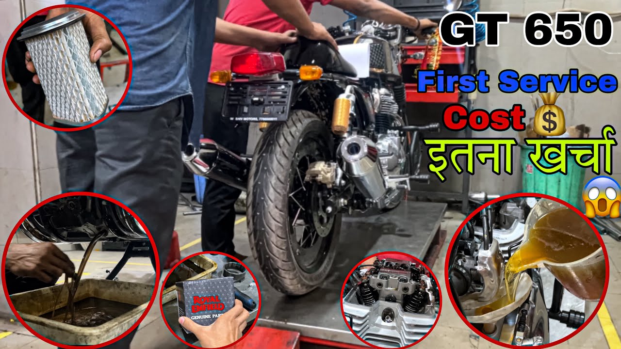 Continental Gt 650 First Service 🛠️🫤 Itna Kharcha Baap Re🙅🥵 @royalenfield  || The Fit Rider 77