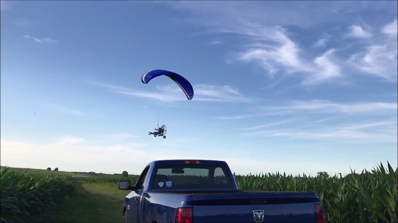 My paramotor crash.  First 2.5 minute flight cost $400 ($160/min)