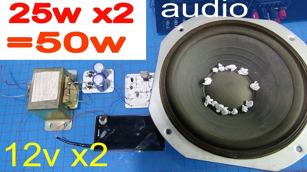 Simple audio amplifier, how to make a 12v 50w amplifier