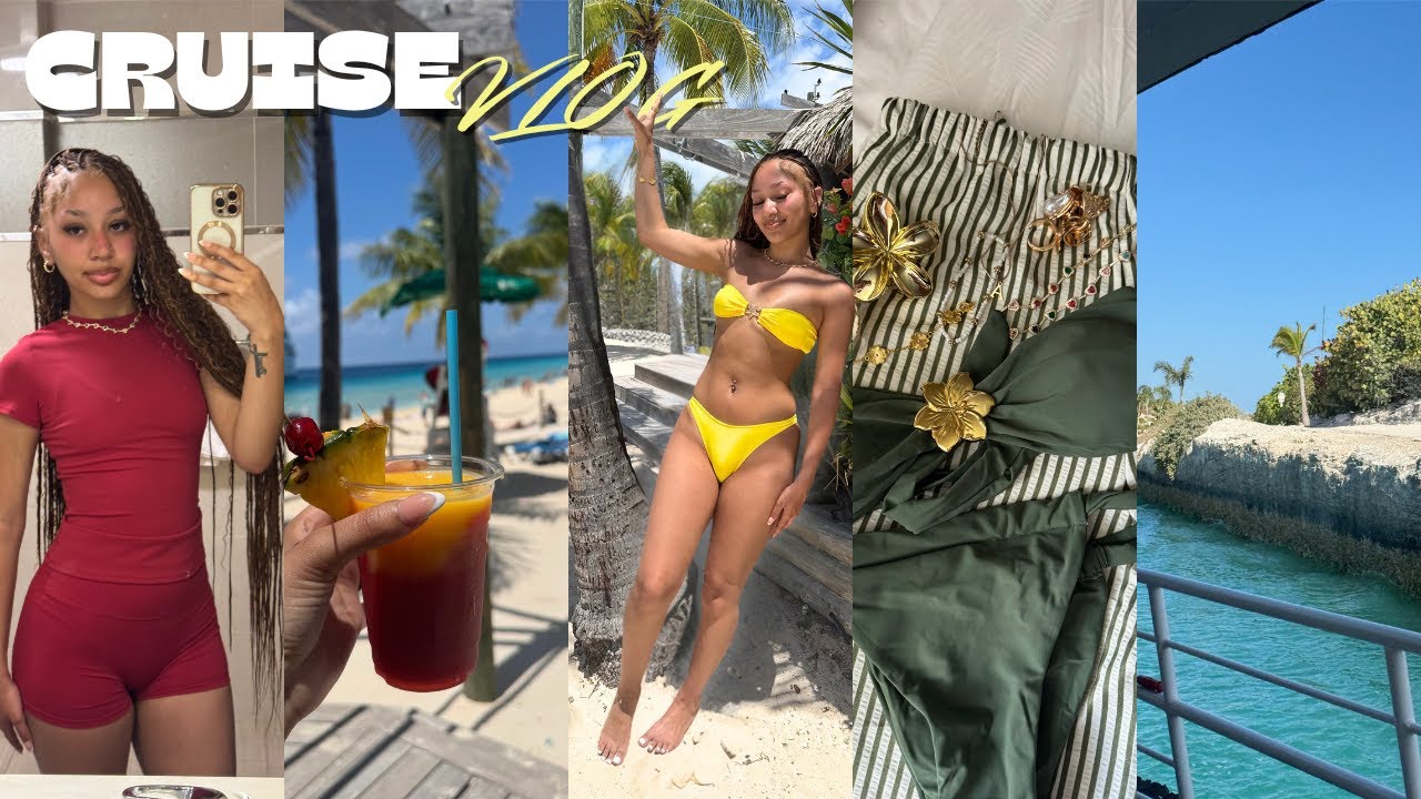 Spring Break Cruise Vlog: grwm, jet skiing, trying foods, exploring, etc