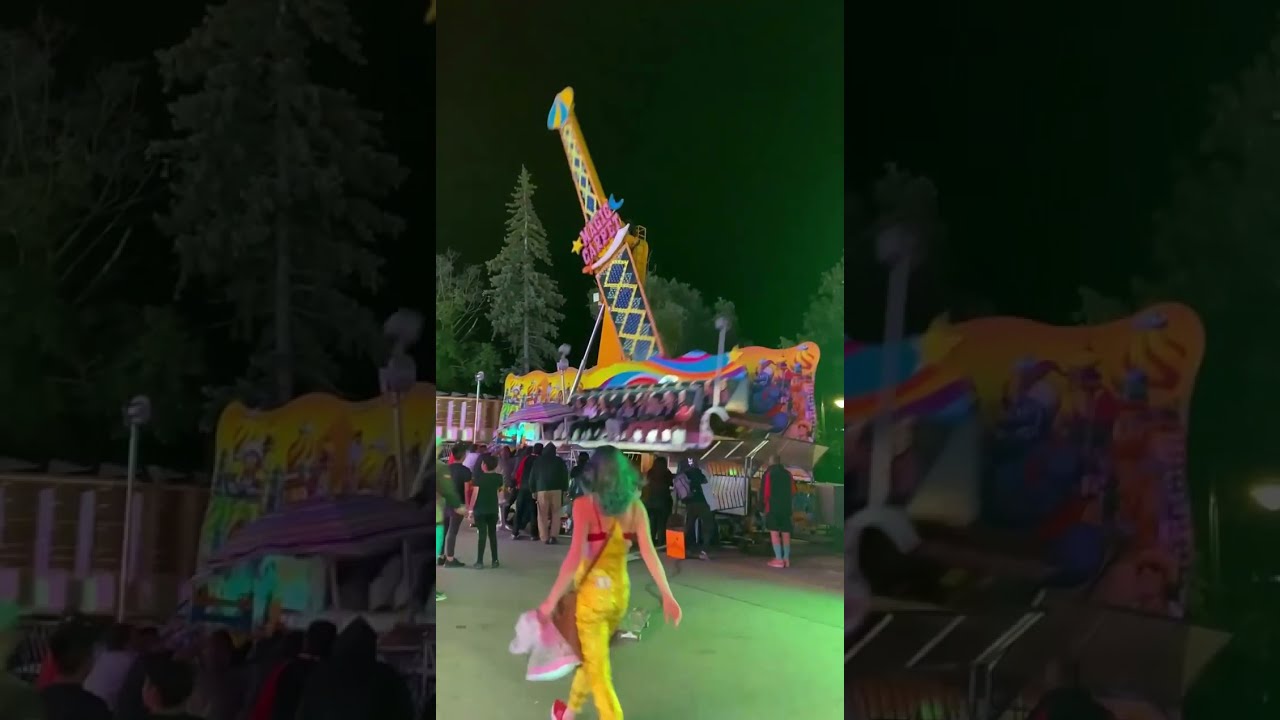 MAGIC CARPET CARNIVAL RIDE NEARLY FALLS OVER
