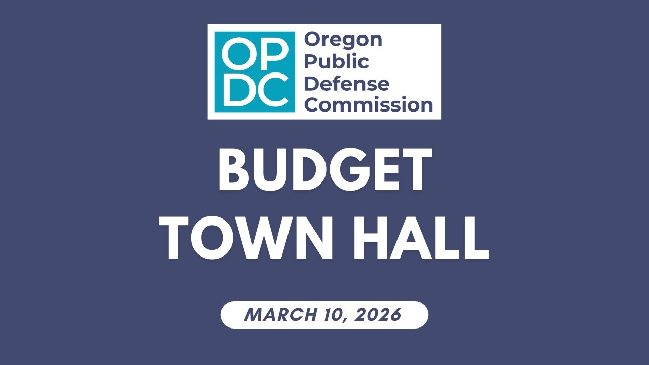 OPDC budget town hall on March 10, 2026