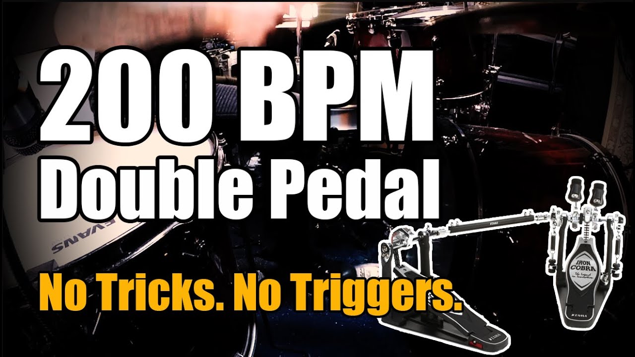 200 BPM Double Bass - No Tricks, No Triggers! Drum Lesson Part 1
