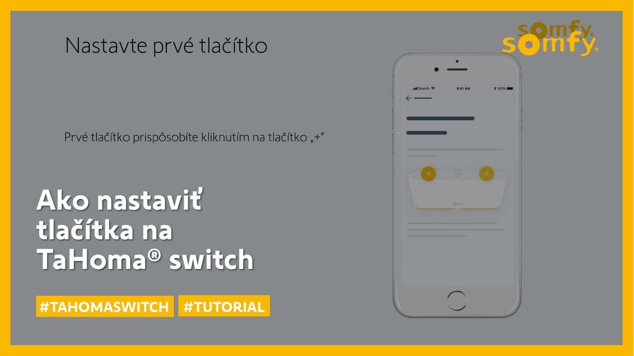 Ako nastaviť tlačítka na TaHoma® switch | Somfy Tutoriál