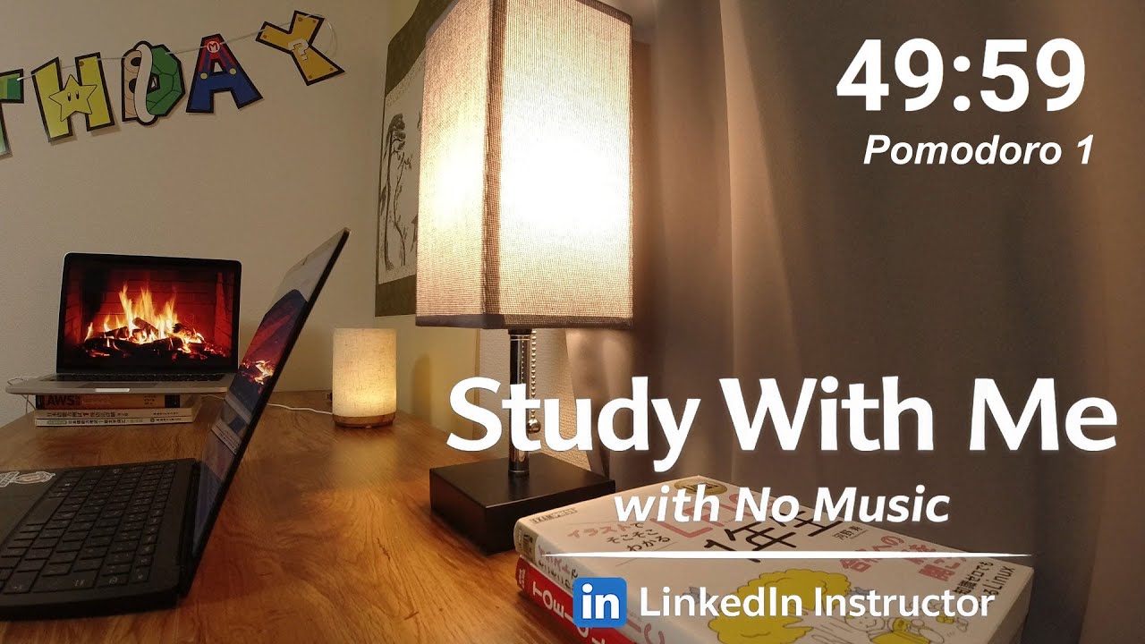 2 Hour Study With Me ☀️ Work From Home 🎹 Fireplace Background Sound  ⌨️ Keyboard Sounds🔥Fireplace