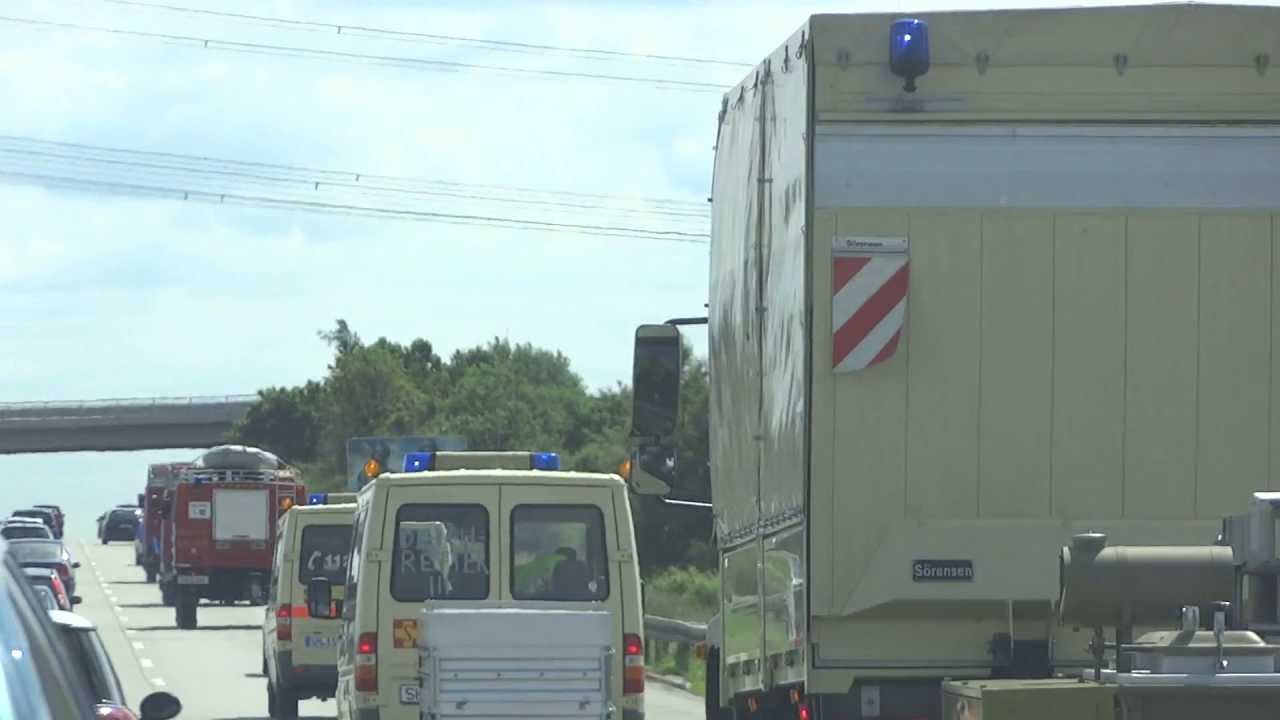 Hochwasser-Kontingent aus Suhl fährt heim Feuerwehr ASB - geschlossener Verband