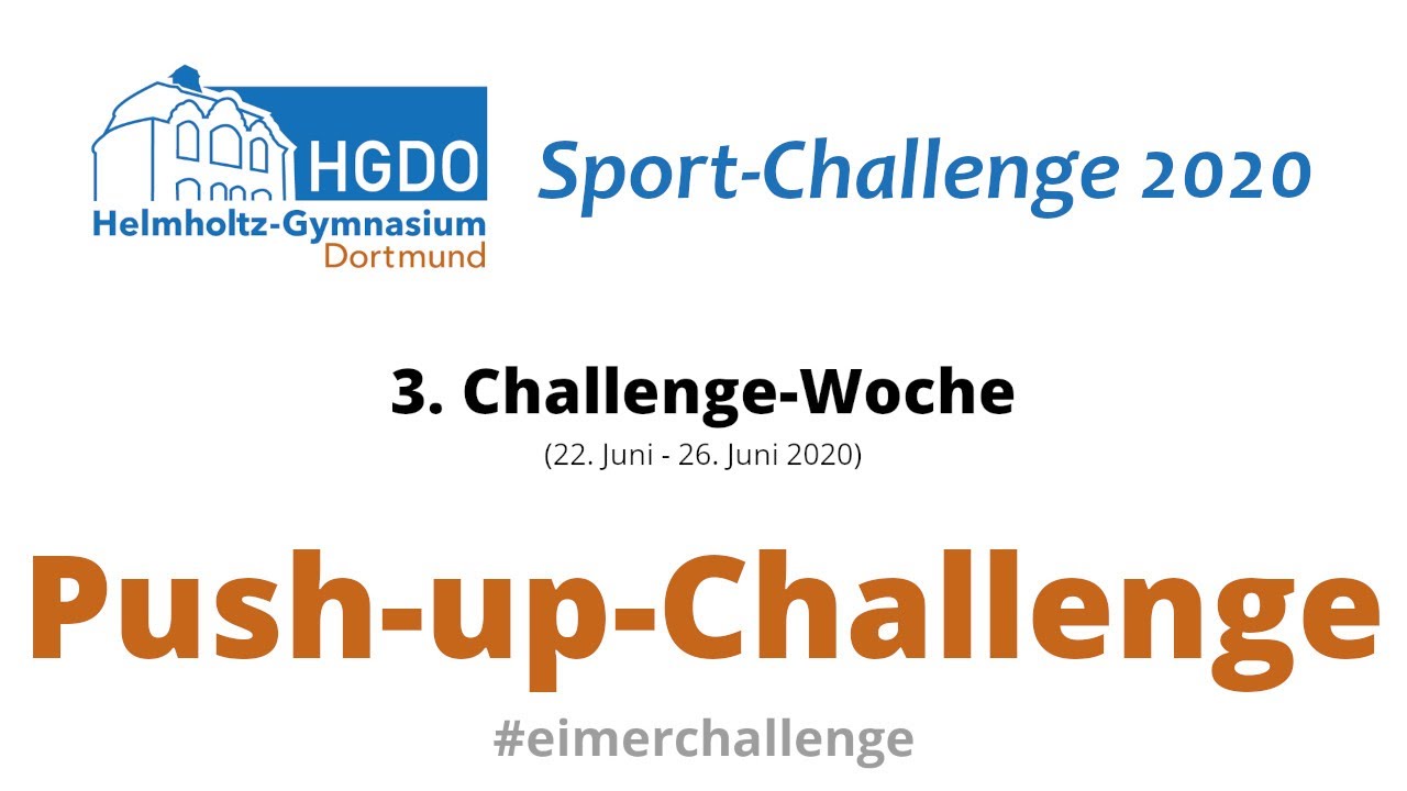 3. Woche der HGDO-Sport-Challenge 2020: Push-up-Challenge