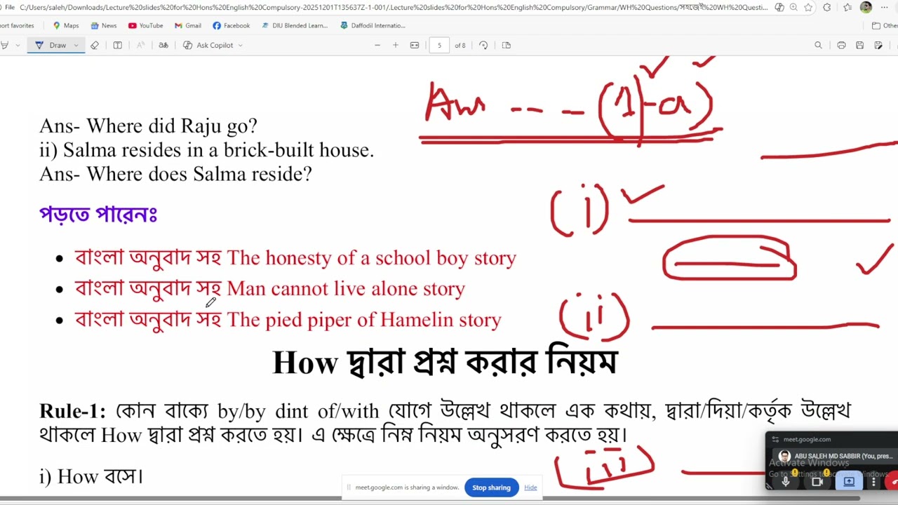 WH question part 2